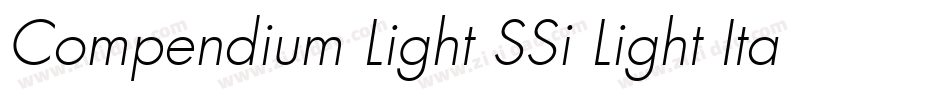 Compendium Light SSi Light Italic字体转换